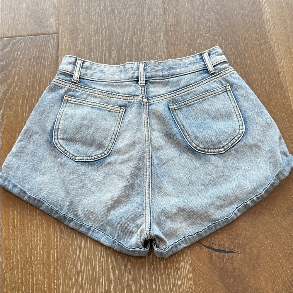 Polly by Princess Polly High-Waisted Denim Shorts – Size US 6 - Picture 3 of 3